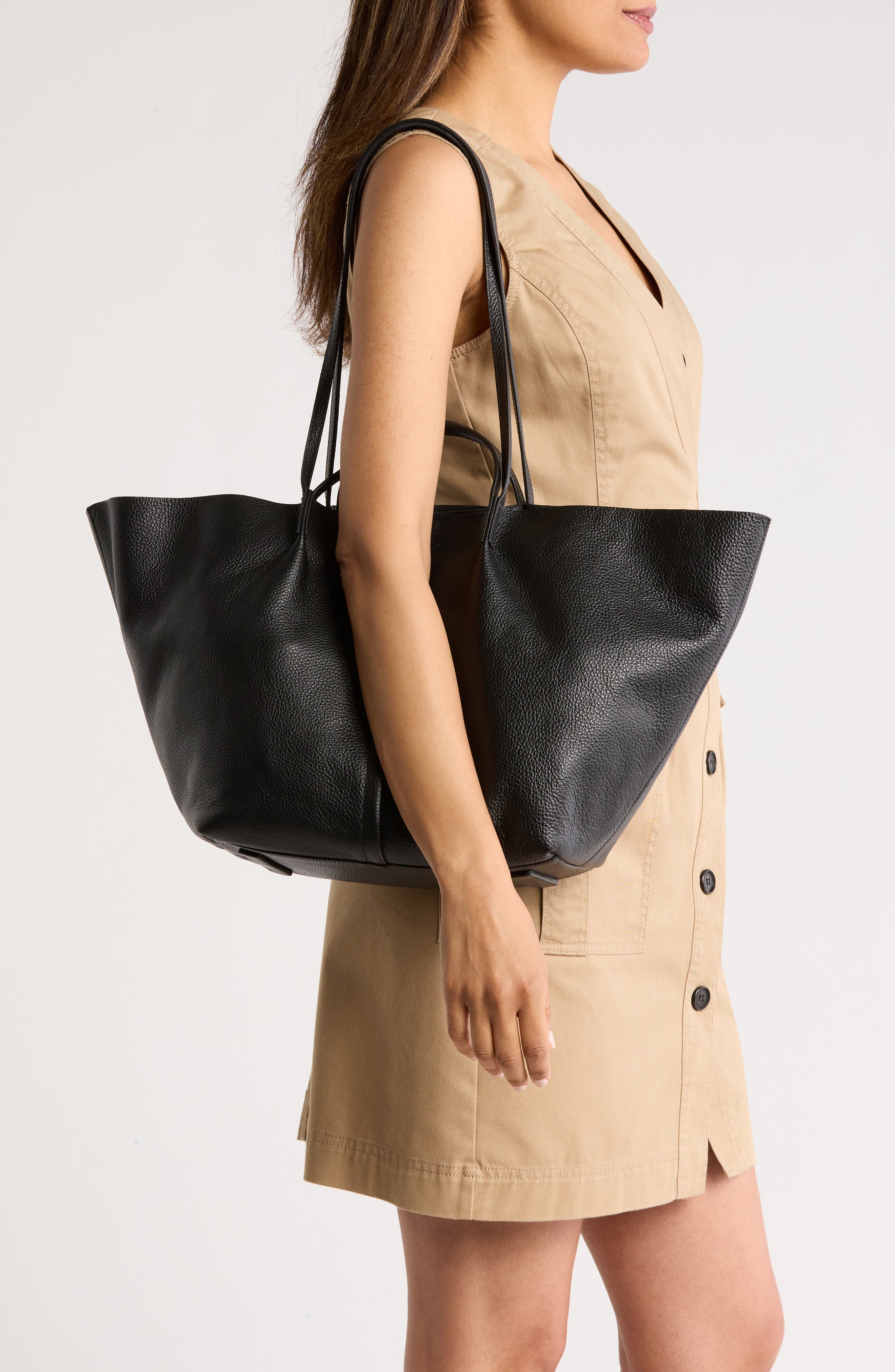 AllSaints Hannah Tote Bag, Alternate, color, Black