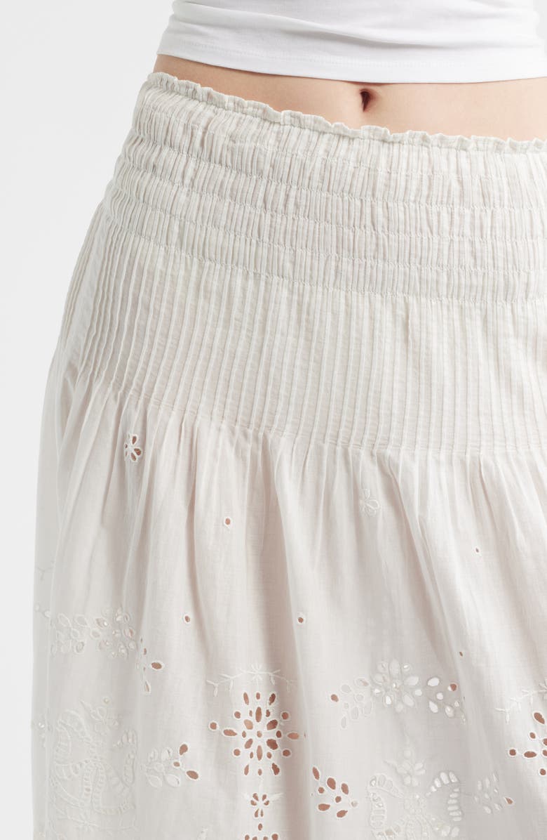 LoveShackFancy Mallow Eyelet Tiered Maxi Skirt, Alternate, color, 