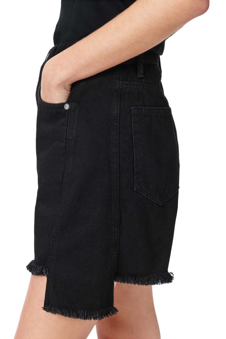 Frankie Cutoff Denim Shorts, Alternate, color, BLACK