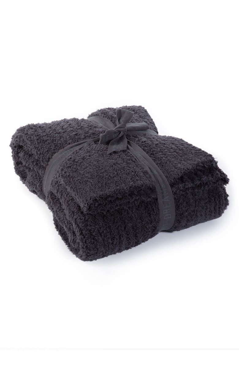 Barefoot Dreams<sup>®</sup> CozyChic<sup>™</sup> Rib Throw Blanket, Main, color, Carbon