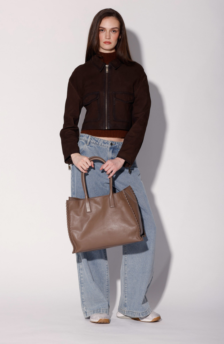 Walter Baker Jolene Jacket, Alternate, color, Mocha Suede