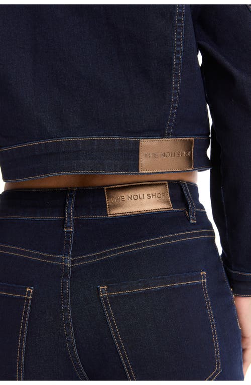 The Noli Shop Kaia Studded High Rise Jean In Blue