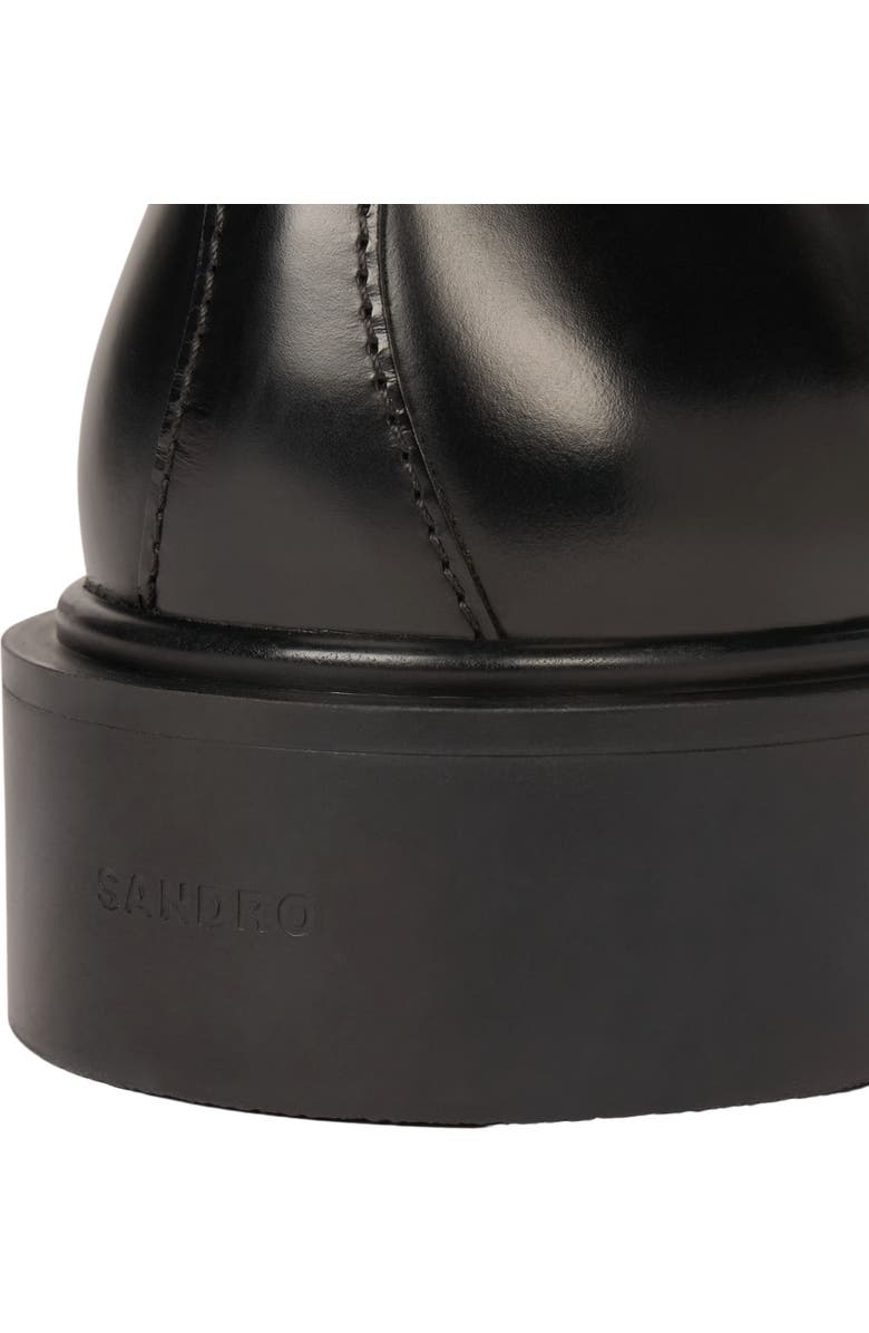 SANDRO Patent leather derbies, Alternate, color, Black