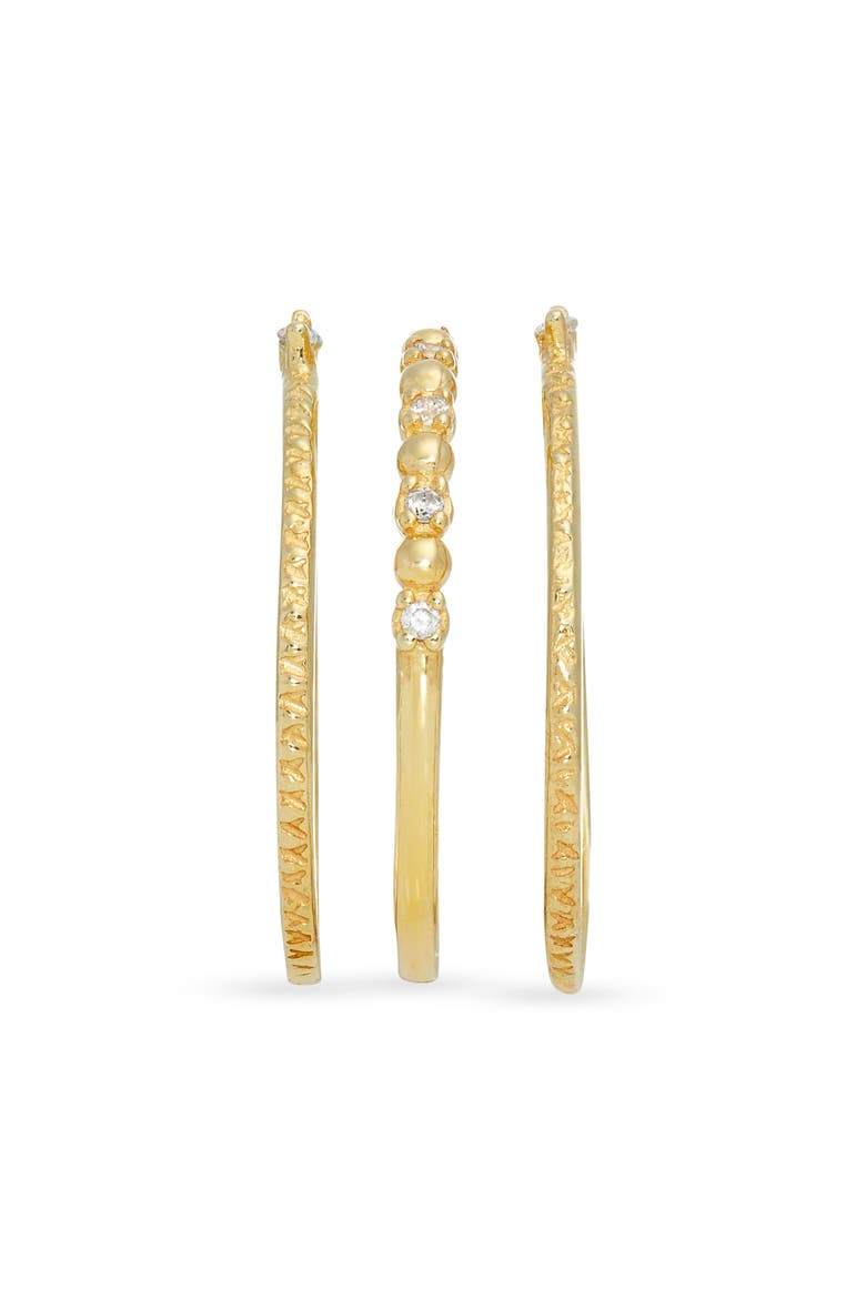 Adina's Jewels Dainty Set of 3 Rings, Alternate, color, GOLD/ SILVER