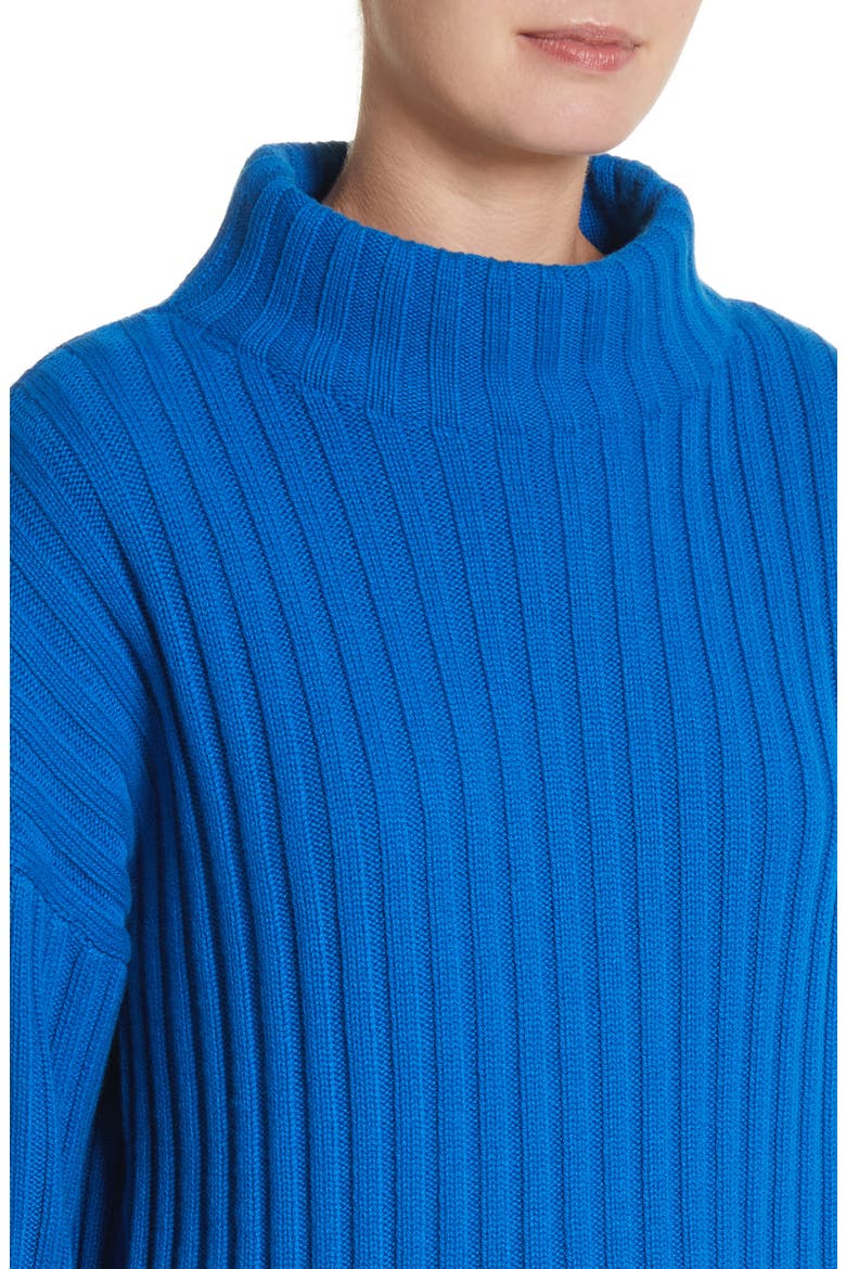 Cashmere Funnel Neck Pullover, Alternate, color, MEDITERRANEAN