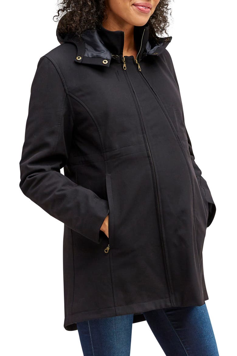 3-in-1 Maternity Coat, Alternate, color, BLACK