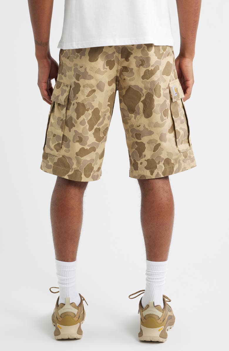 Carhartt Work In Progress Organic Cotton Cargo Shorts, Alternate, color, Camo Duck Desert (Rinsed)
