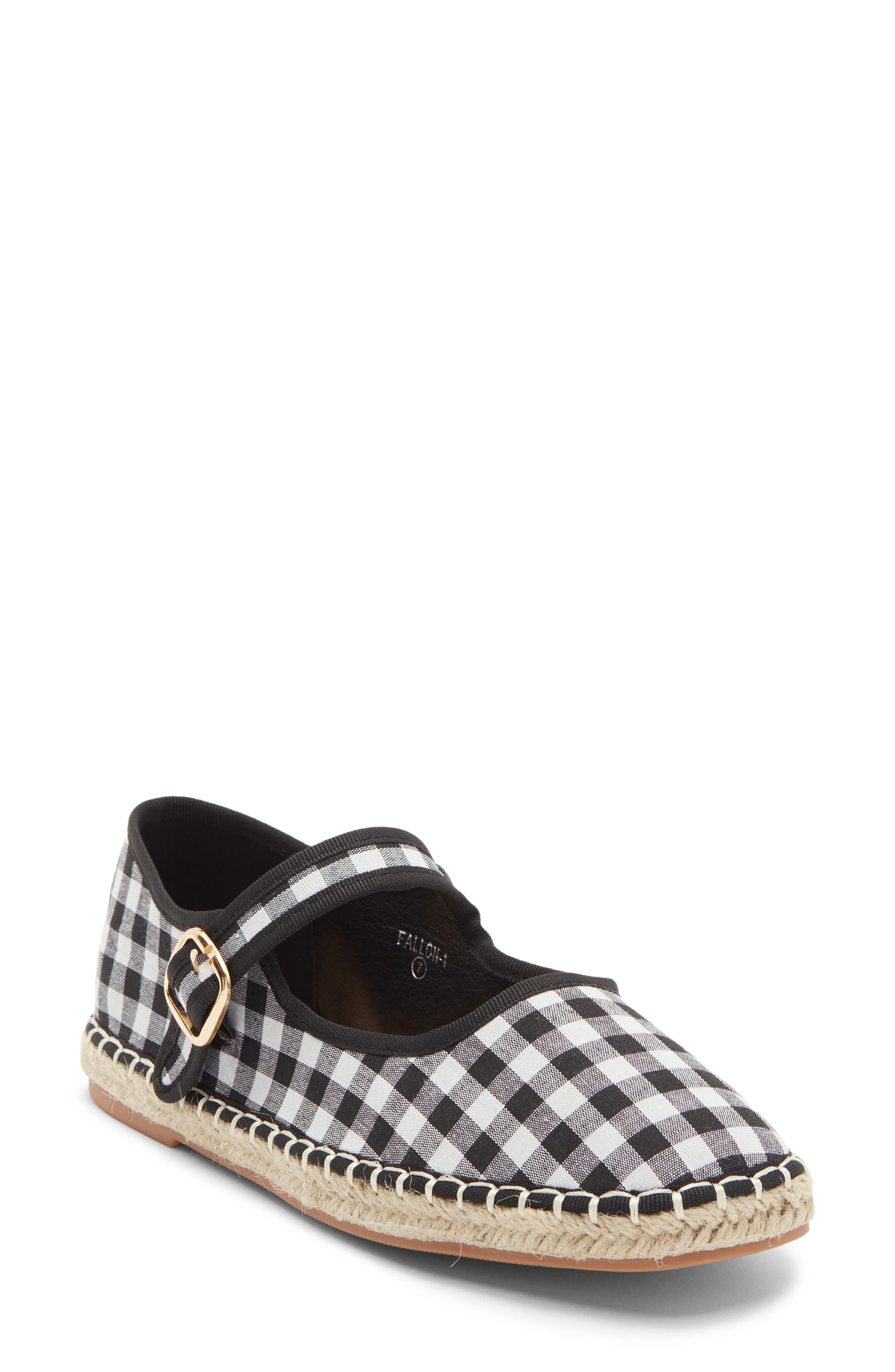 TOP MODA Fallon Gingham Mary Jane Flat
