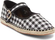 TOP MODA Fallon Gingham Mary Jane Flat