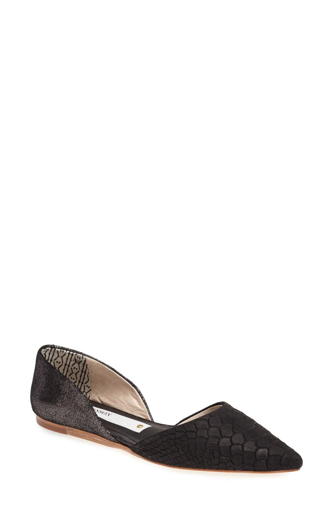 'Mercer' Flat, Main, color, GUNMETAL/ BLACK SNAKE