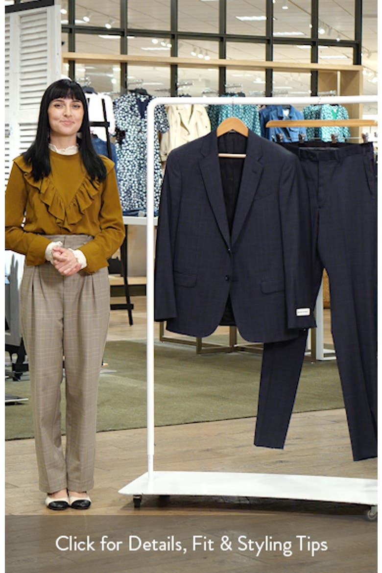 Charcoal Grey Plaid Wool Suit video