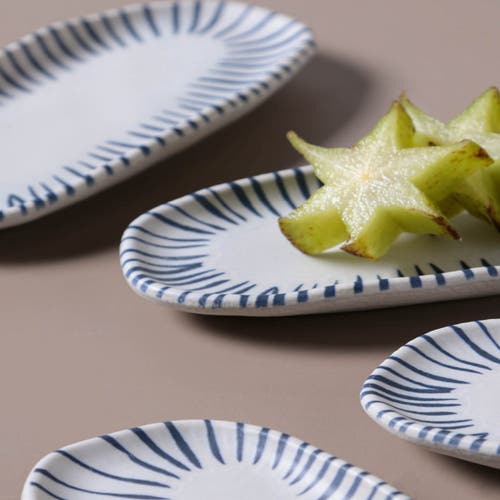 Porto Brasil Shallow Organic Oval Platter Small Set Of 4
