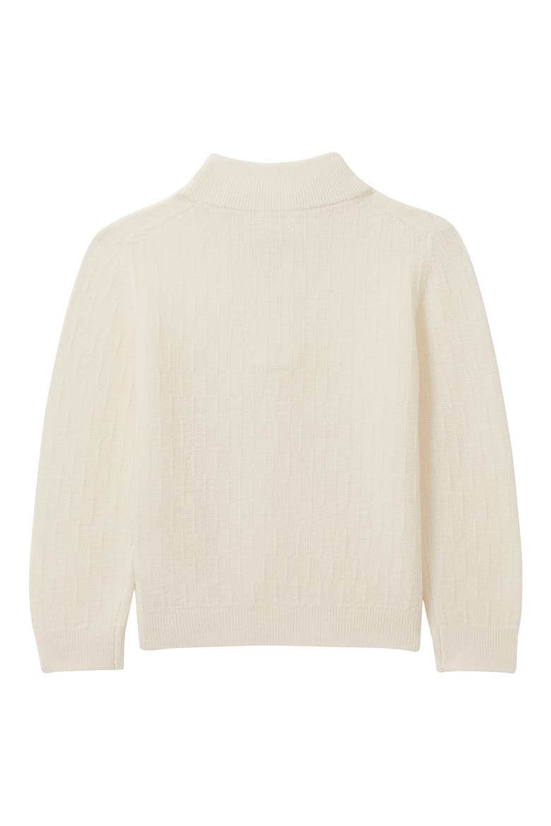 Kids' Chester Sr. Half Zip Wool Sweater, Alternate, color, OFF WHITE