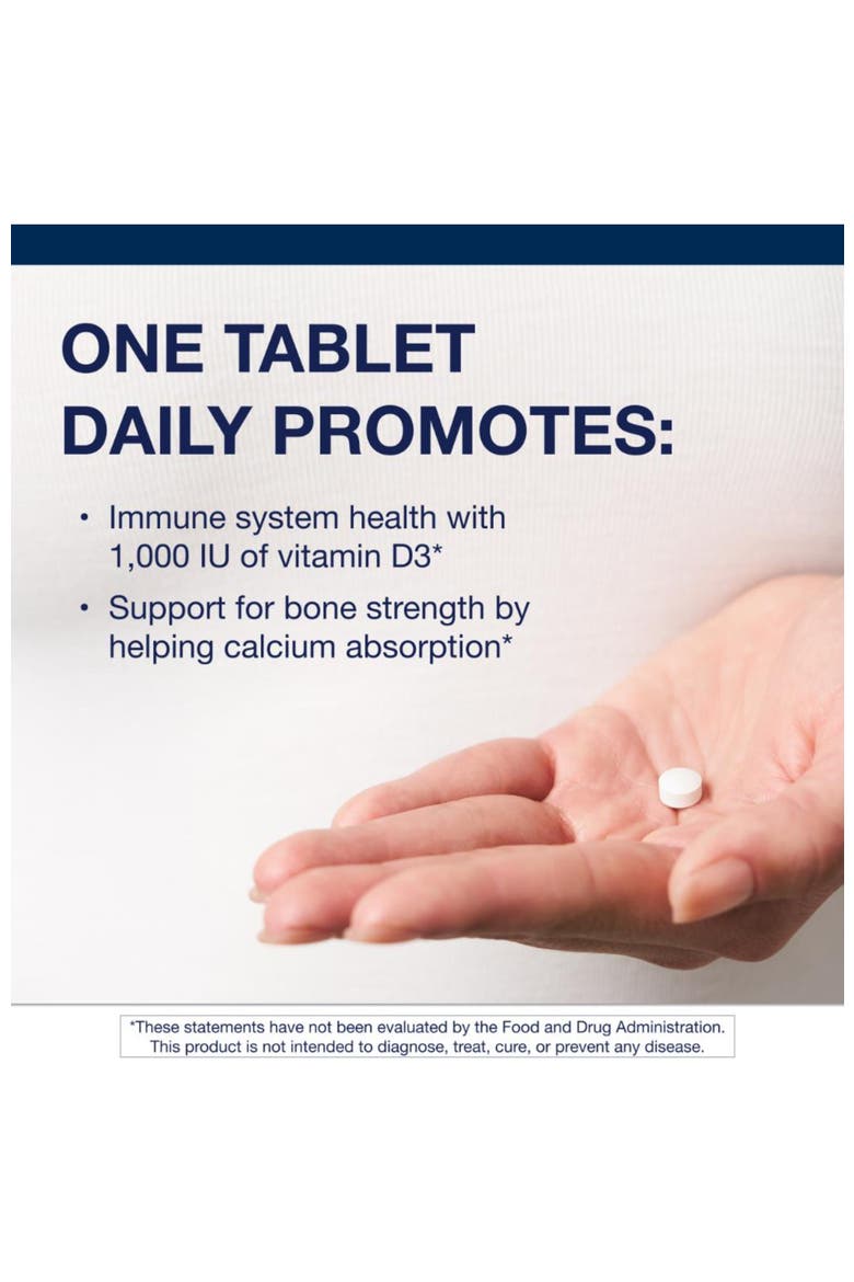 Vitamin D3 1000 IU Immune Support Supplement Tablets 120 Tablets, Alternate, color, None