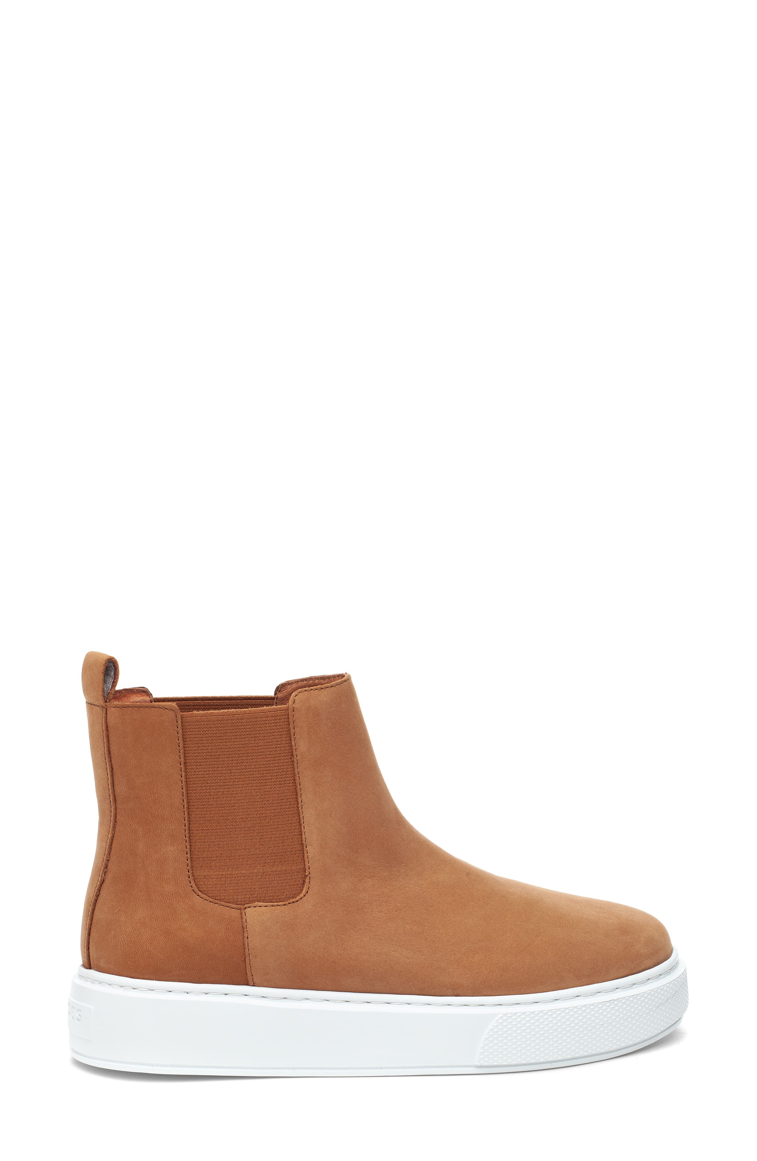 Dani Platform Chelsea Boot, Alternate, color, COGNAC NUBUCK LEATHER