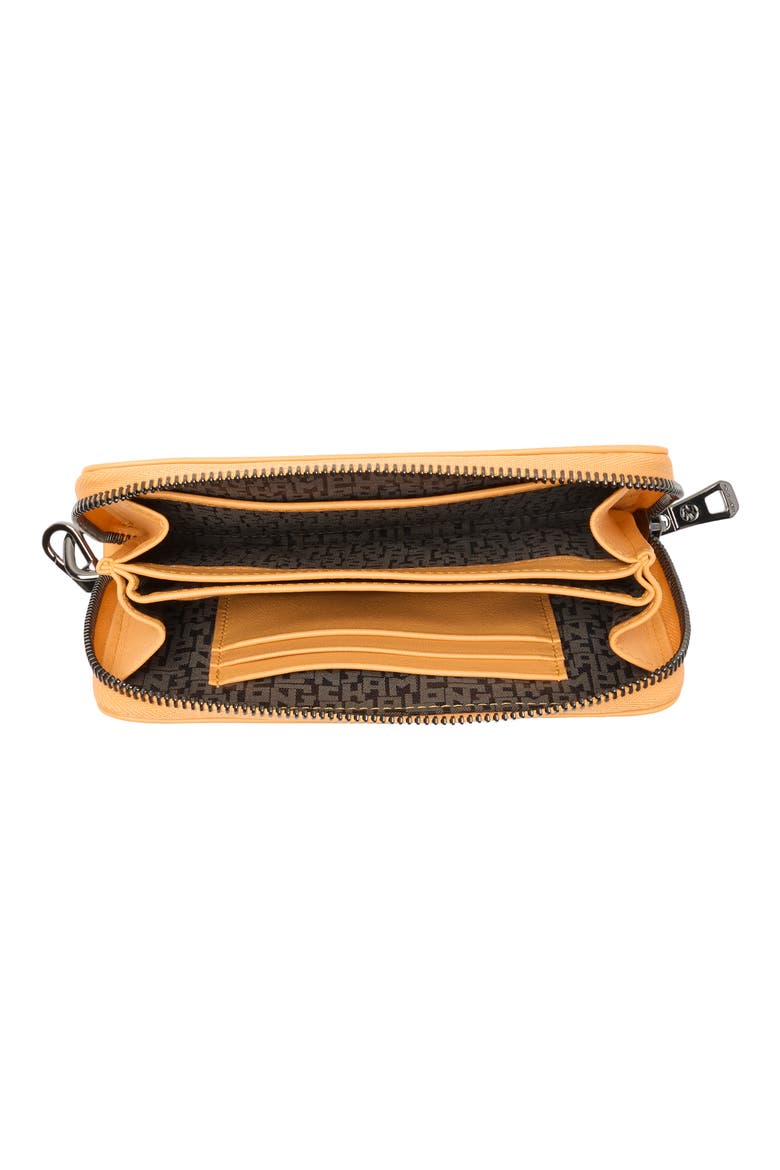 Le Pilage Cuir Zip Wristlet Wallet, Alternate, color, MELON