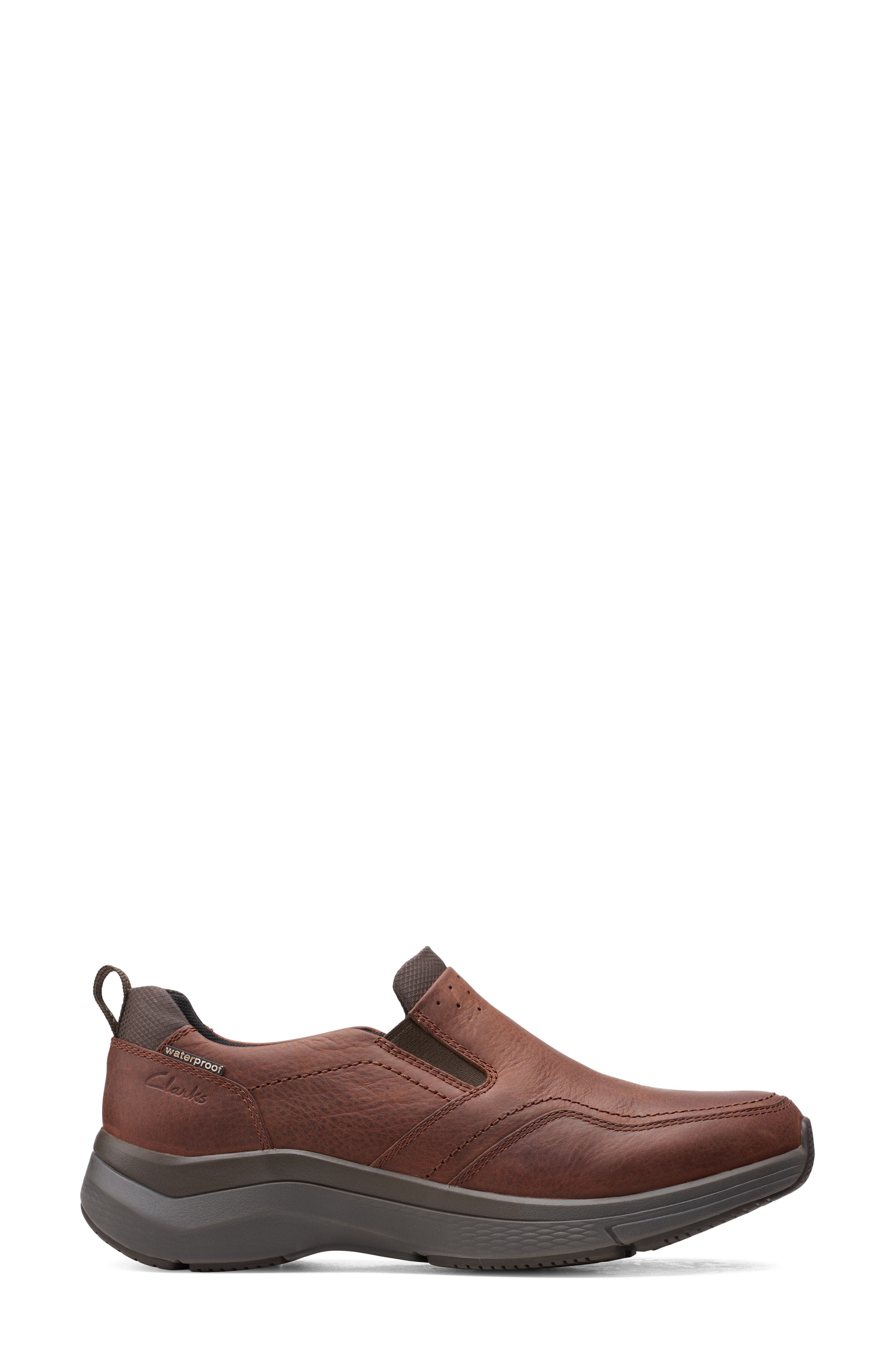 Clarks<sup>®</sup> Wave 2.0 Waterproof Slip-On Sneaker, Alternate, color, Brown Oily