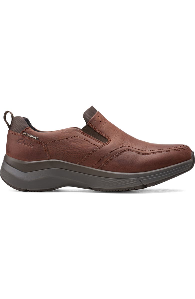 Clarks<sup>®</sup> Wave 2.0 Waterproof Slip-On Sneaker, Alternate, color, Brown Oily