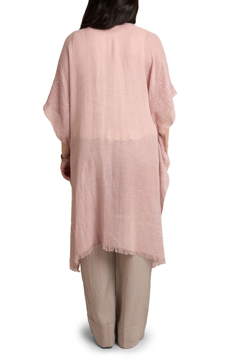 SAACHI Frayed Sequin Ruana, Alternate, color, Pink
