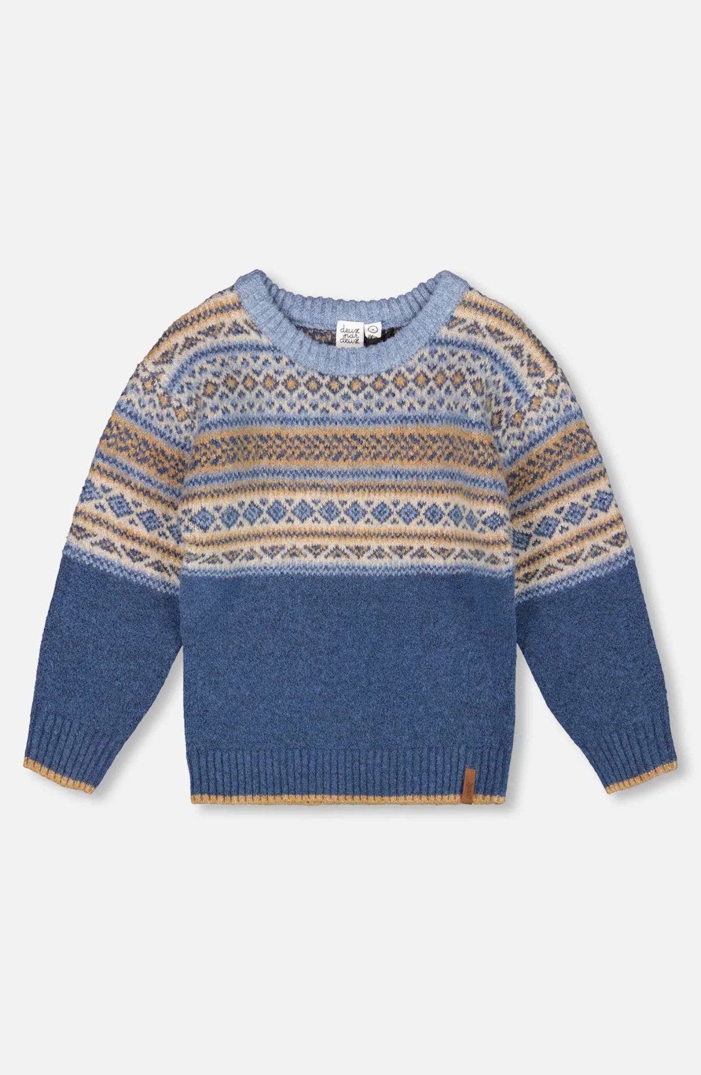 Deux par Deux Norwegian Jacquard Knit Sweater (Men) | Nordstrom