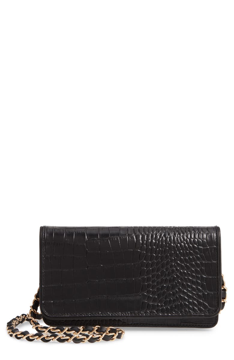 Nordstrom Sandra Leather Clutch, Main, color, 