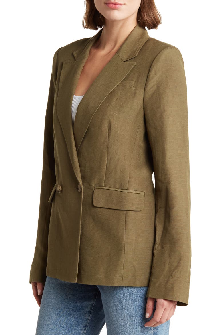 Dawson Linen Blend Blazer, Alternate, color, ARMY