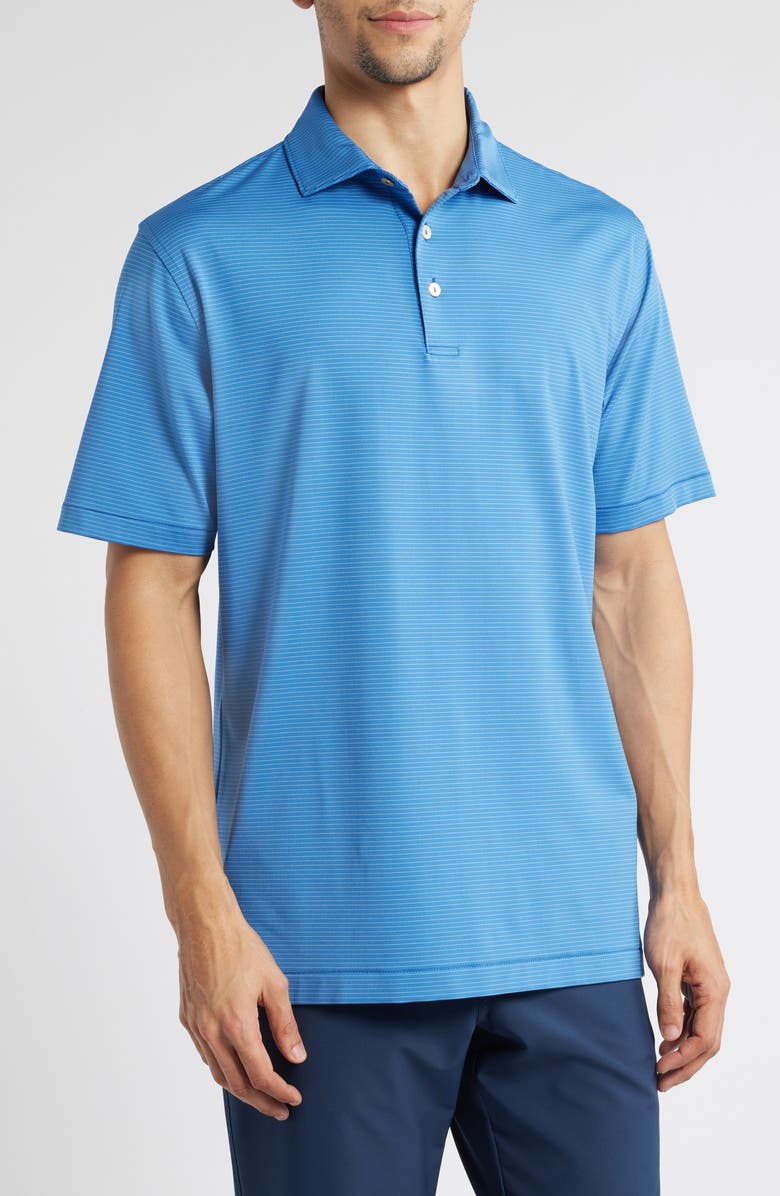 Peter Millar Highlands Jersey Polo Shirt, Main, color, Sailor Blue