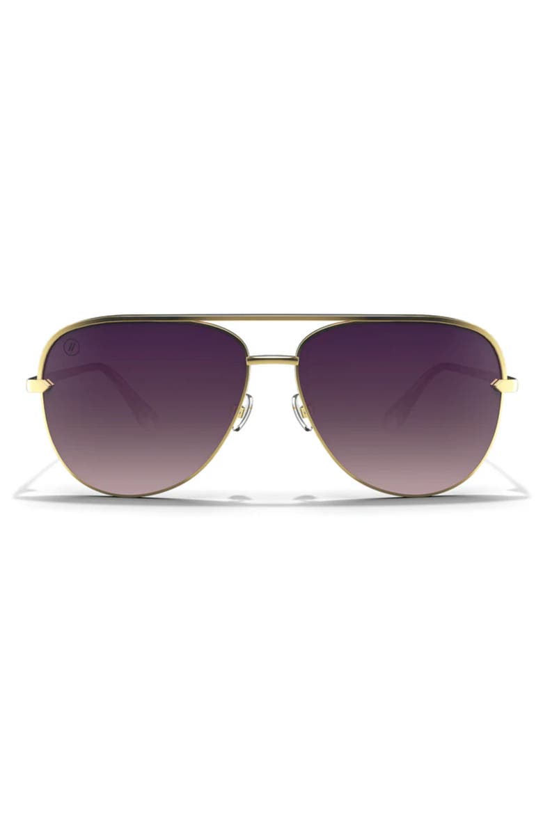 Shadow 60mm Polarized Gradient Aviator Sunglasses, Main, color, LILAC LUSH FADE