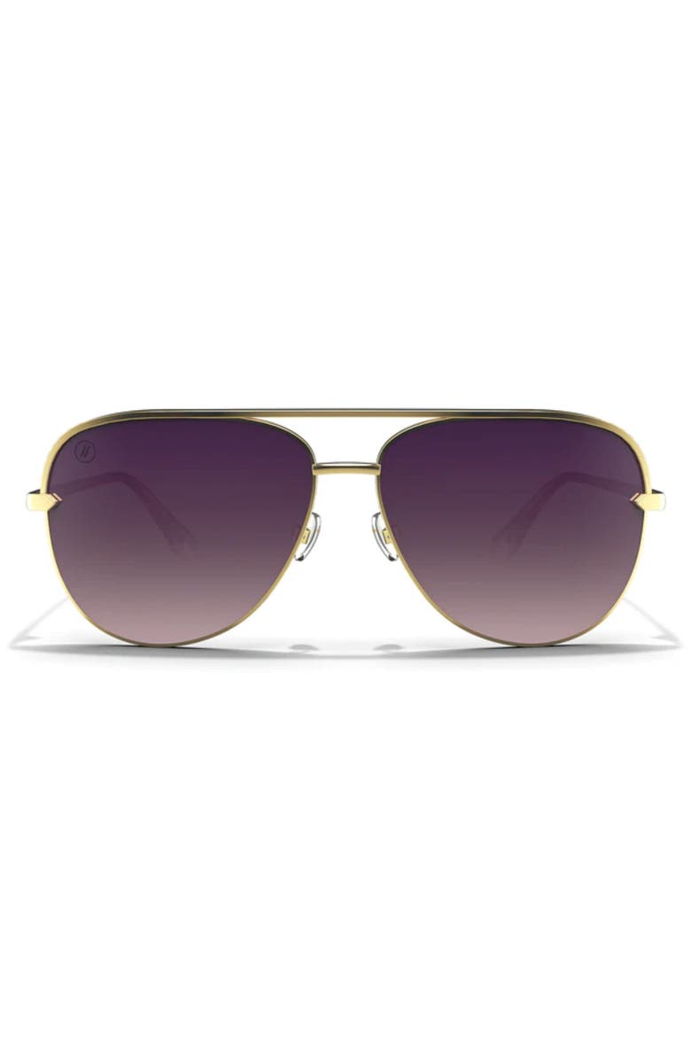 Blenders Eyewear Shadow 60mm Polarized Gradient Aviator Sunglasses, Main, color, Lilac Lush Fade