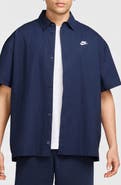 Nike Club Short Sleeve Button-Up Oversize Shirt