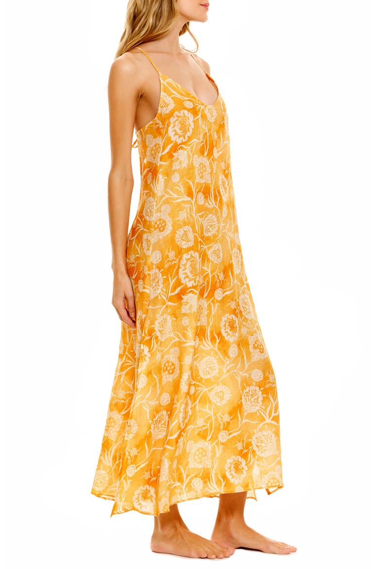 Frida Claire Saffron Linen Nightgown, Alternate, color, CLAIRE SAFFRON
