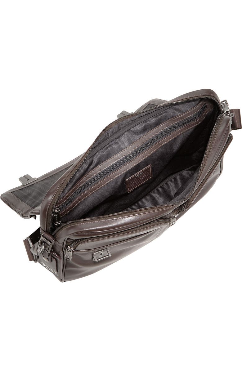 TUMI 'Alpha' Slim Flap Leather Briefcase, Alternate, color,