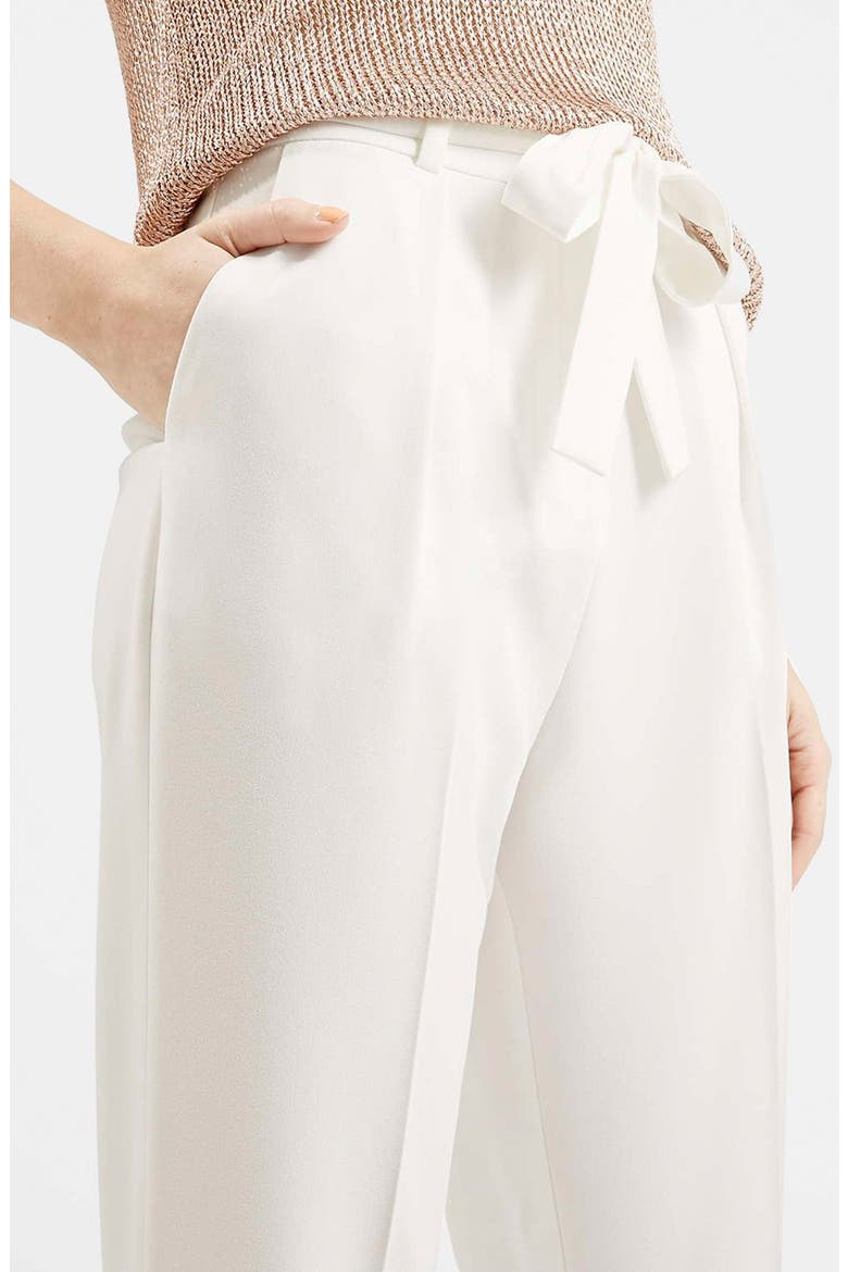 Crepe Peg Trousers, Alternate, color, CREAM