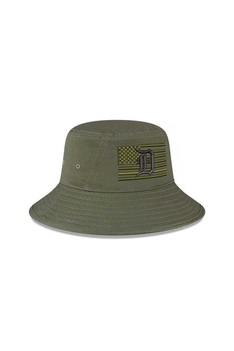 Men's New Era  Green Detroit Tigers 2023 Armed Forces Day Bucket Hat, Alternate, color, Green