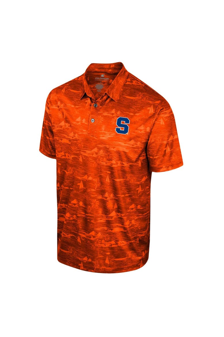 Men's Colosseum Orange Syracuse Orange Daly Print Polo, Alternate, color, Orange