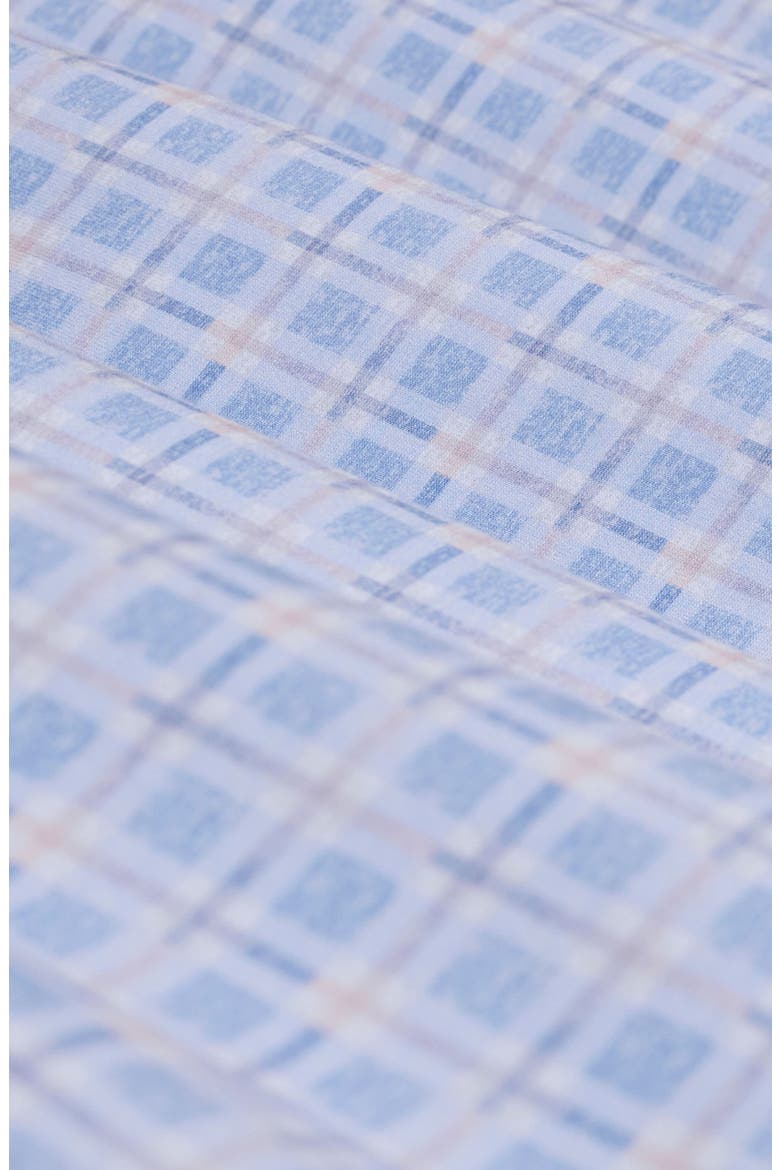 Miles OoohCotton® Check Print Short Sleeve Button-Up Shirt, Alternate, color, AIR BLUE