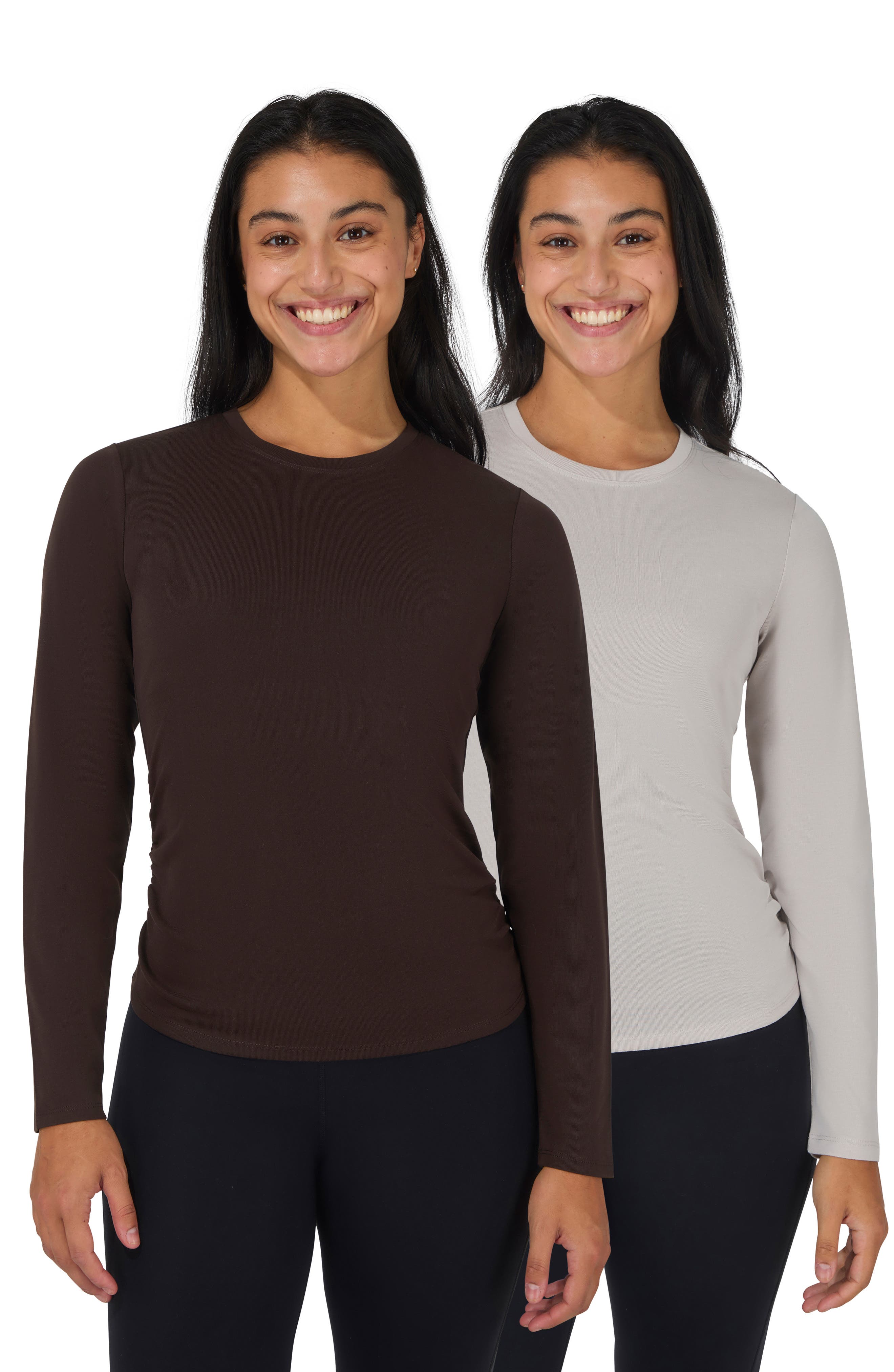 YOGALICIOUS Assorted 2-Pack Baby Texture Rib Elodie T-Shirts