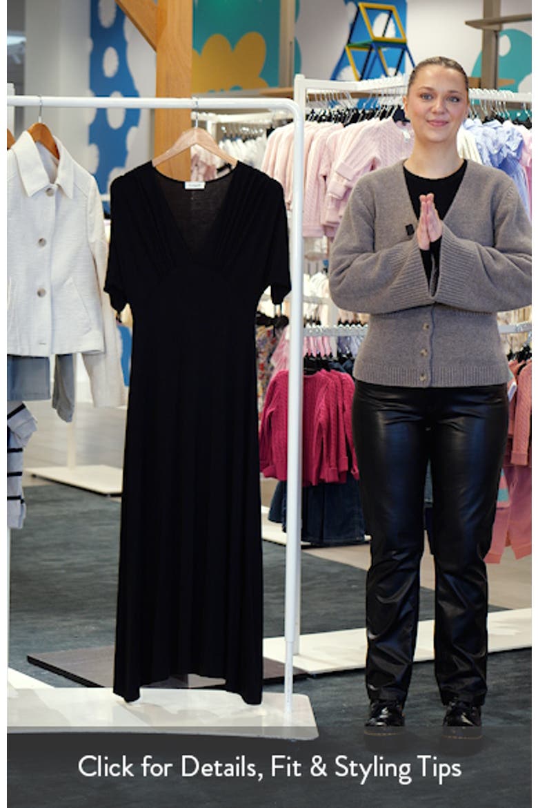 Ruched Sleeve Empire Waist Maxi Dress video