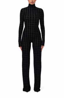 Naked Wardrobe Burnout Long Sleeve Jumpsuit