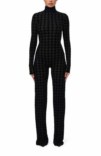 Naked Wardrobe Burnout Long Sleeve Jumpsuit