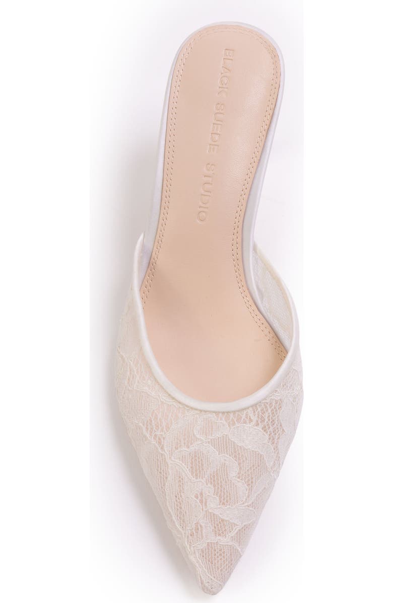BLACK SUEDE STUDIO Jayla 70 Lace Mule, Alternate, color, White Floral Lace