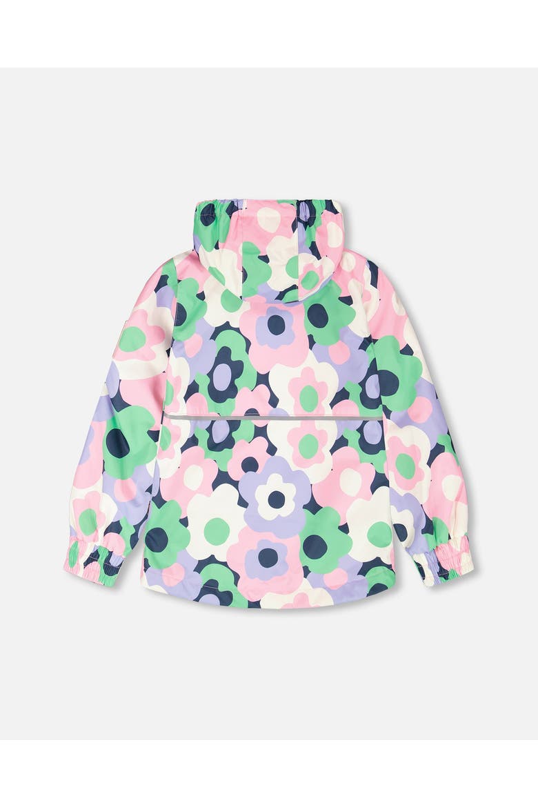 Two-Piece Mid-Season Flowers Outerwear Set, Alternate, color, Black Floral Print
