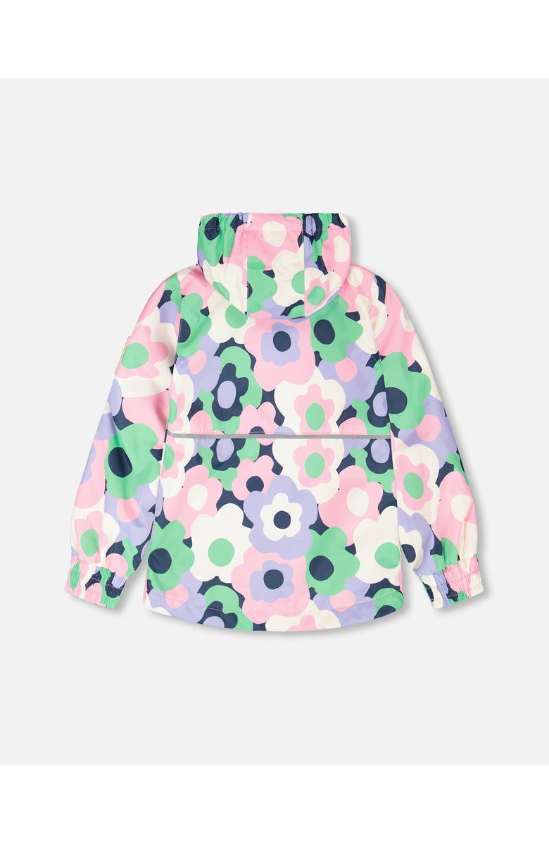 Deux par Deux Two-Piece Mid-Season Flowers Outerwear Set, Alternate, color, Black Floral Print