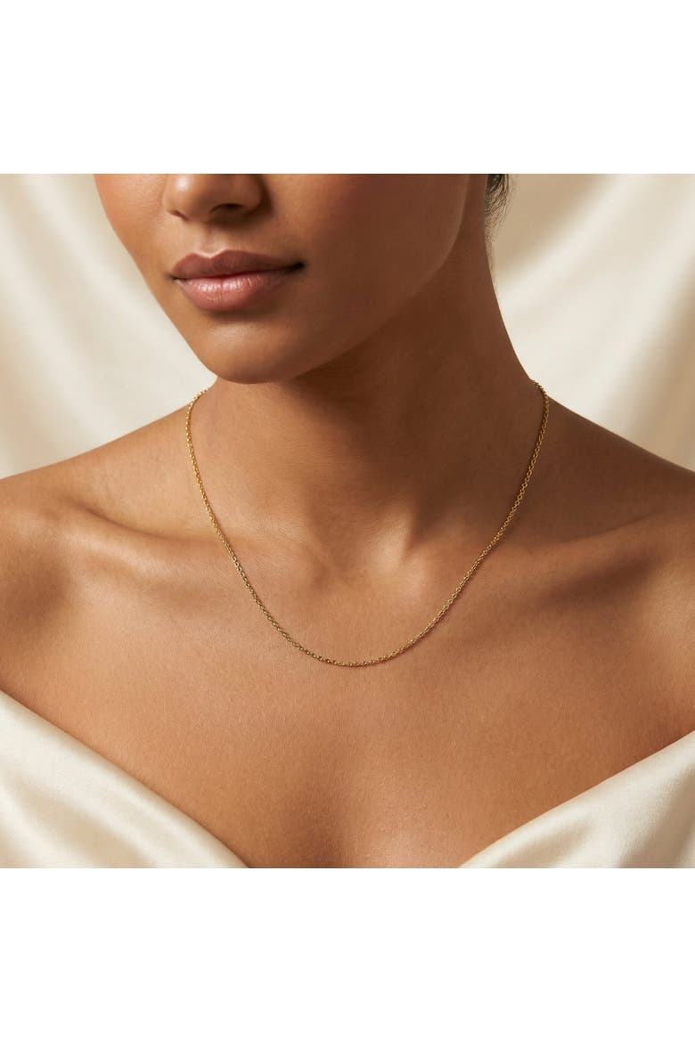 14k Gold 0.7 millimeters Cable Necklace, Alternate, color, 14k Yellow Gold