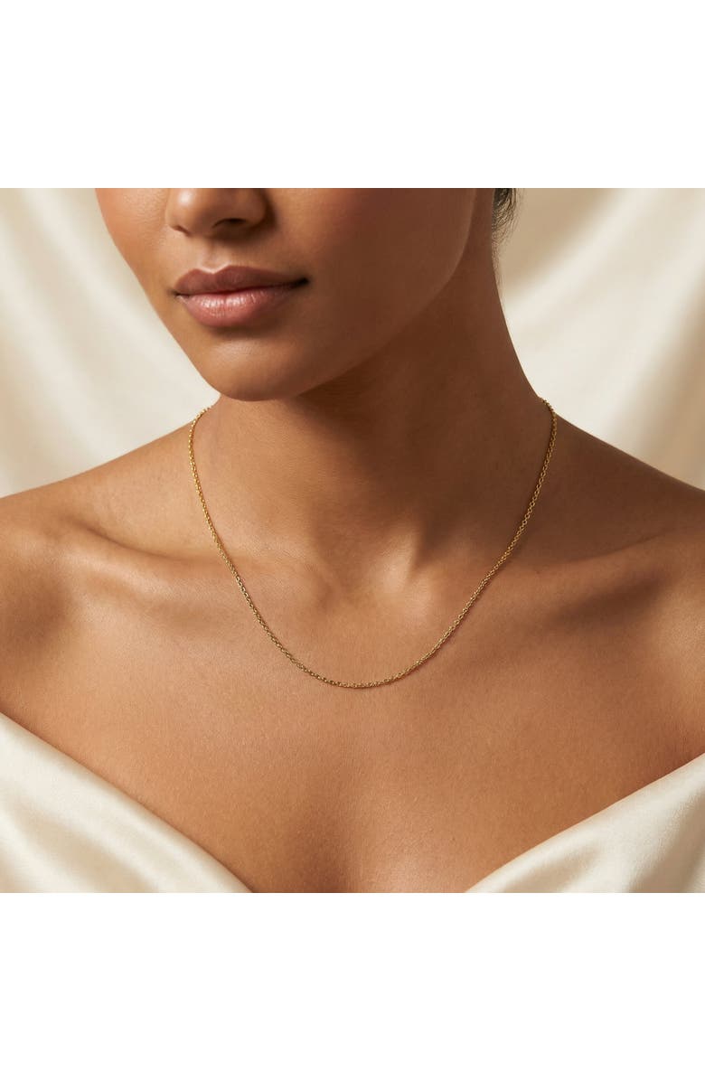 Bliss Diamond 14k Gold 0.7 millimeters Cable Necklace, Alternate, color, 14K Yellow Gold