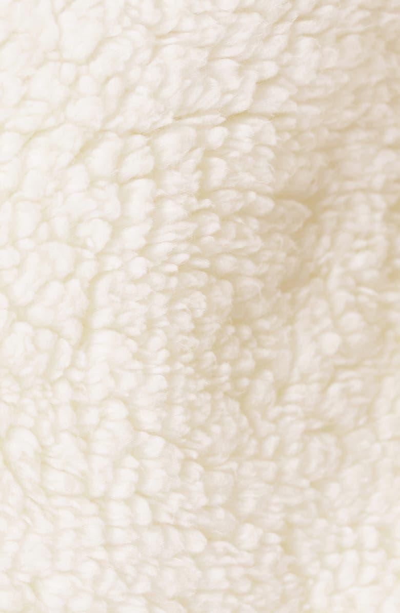 Sweaty Betty Faux Shearling Quarter Zip Pullover, Alternate, color, Lily White