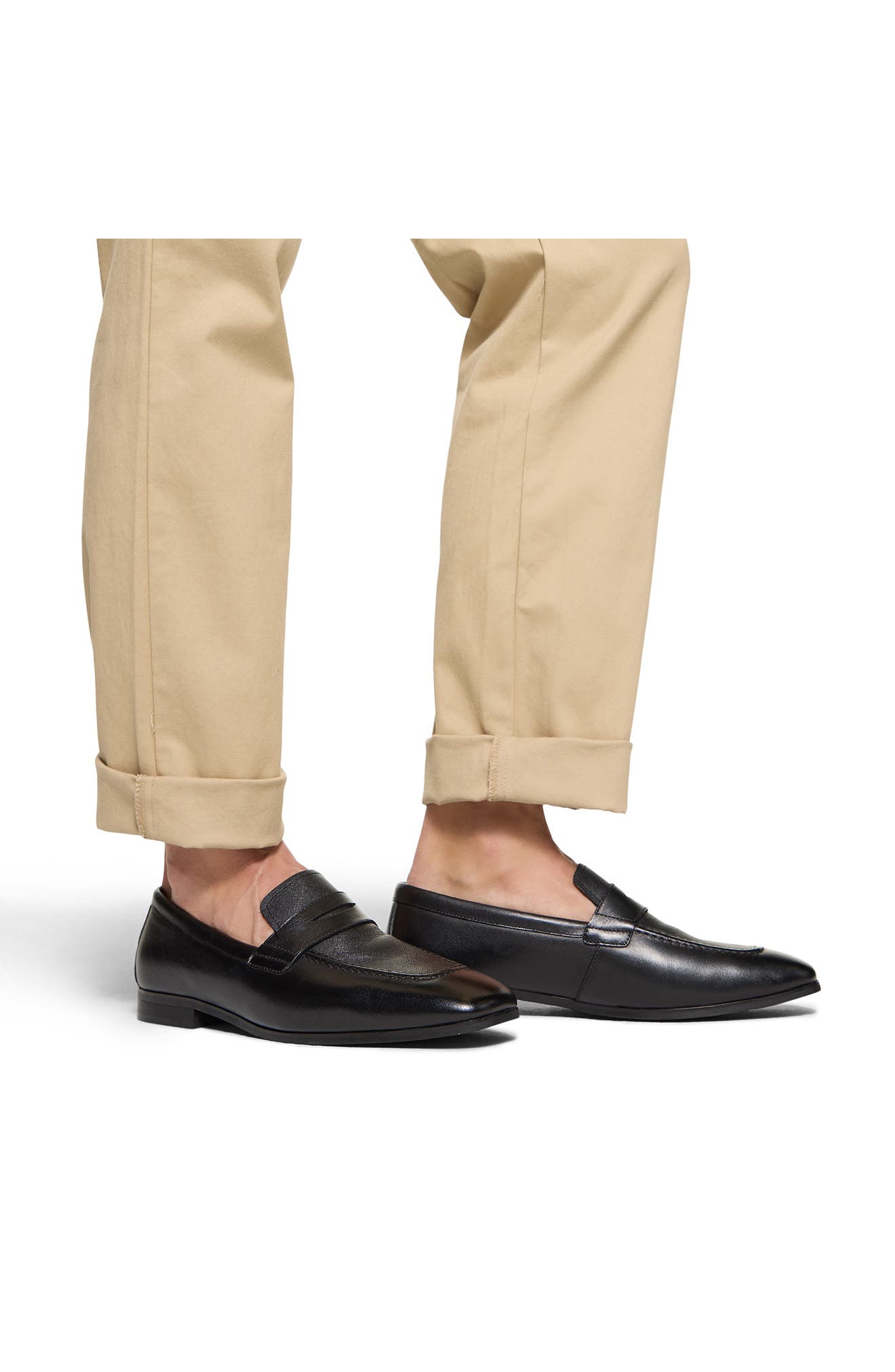 ALDO Portsmouth Penny Loafer, Alternate, color, Black