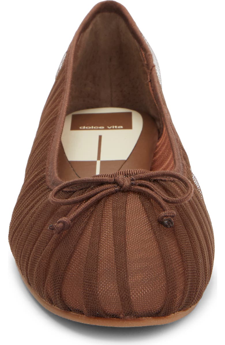 Dolce Vita Cianna Ballet Flat, Alternate, color, Dark Brown Tulle