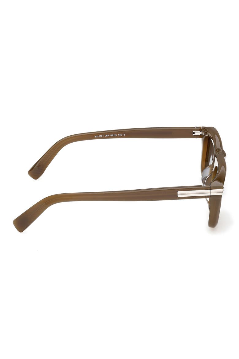 55mm Rectangular Sunglasses, Alternate, color, OPAL GREEN/ PALLADIUM/ SMOKE