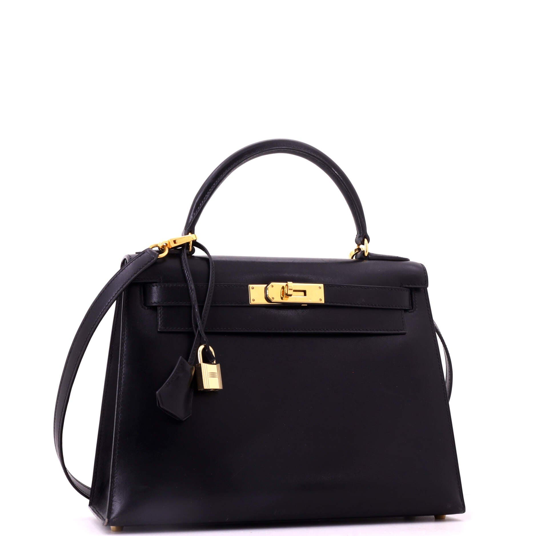 Kelly Handbag Black Box Calf with Gold Hardware 28, Alternate, color, Black